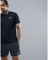 T-shirt girocollo stampata nera e bianca di Nike Running