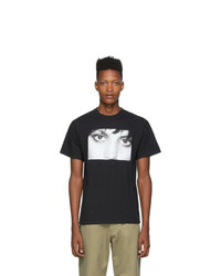 T-shirt girocollo stampata nera e bianca di Noah NYC