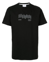 T-shirt girocollo stampata nera e bianca di Norse Projects