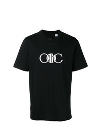 T-shirt girocollo stampata nera e bianca di Oamc