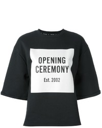 T-shirt girocollo stampata nera e bianca di Opening Ceremony