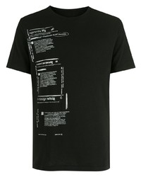 T-shirt girocollo stampata nera e bianca di OSKLEN