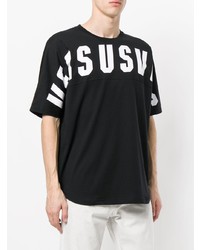 T-shirt girocollo stampata nera e bianca di Versus