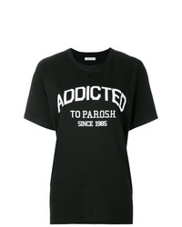 T-shirt girocollo stampata nera e bianca di P.A.R.O.S.H.