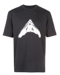 T-shirt girocollo stampata nera e bianca di Palace