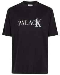T-shirt girocollo stampata nera e bianca di Palace