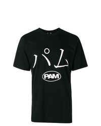 T-shirt girocollo stampata nera e bianca di Pam Perks And Mini