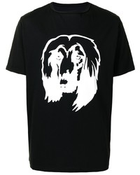 T-shirt girocollo stampata nera e bianca di Paul Smith