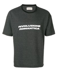 T-shirt girocollo stampata nera e bianca di Paura