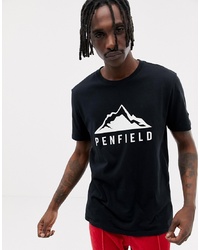 T-shirt girocollo stampata nera e bianca di Penfield