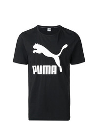 T-shirt girocollo stampata nera e bianca di Puma