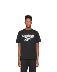 T-shirt girocollo stampata nera e bianca di Reebok Classics