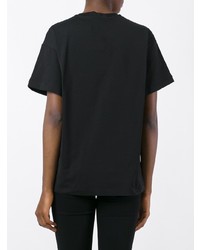 T-shirt girocollo stampata nera e bianca di Christopher Kane