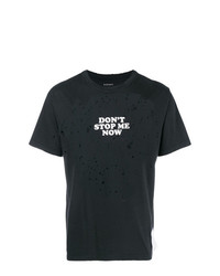 T-shirt girocollo stampata nera e bianca di Satisfy