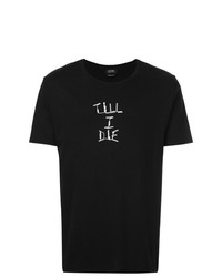 T-shirt girocollo stampata nera e bianca di Selfmade By Gianfranco Villegas
