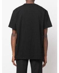 T-shirt girocollo stampata nera e bianca di Alexander McQueen