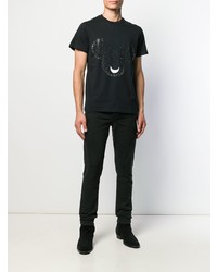 T-shirt girocollo stampata nera e bianca di Unconditional