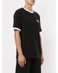 T-shirt girocollo stampata nera e bianca di Fila