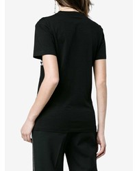 T-shirt girocollo stampata nera e bianca di Ganni
