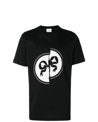 T-shirt girocollo stampata nera e bianca di Soulland