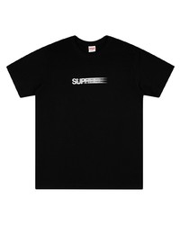 T-shirt girocollo stampata nera e bianca di Supreme