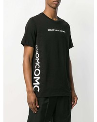 T-shirt girocollo stampata nera e bianca di Omc