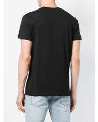 T-shirt girocollo stampata nera e bianca di Versace Jeans