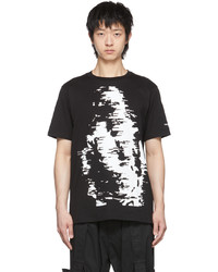 T-shirt girocollo stampata nera e bianca di TAKAHIROMIYASHITA TheSoloist.