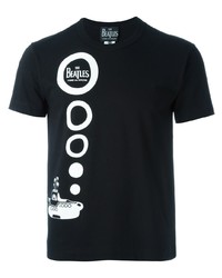 T-shirt girocollo stampata nera e bianca di The Beatles X Comme Des Garçons