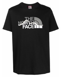 T-shirt girocollo stampata nera e bianca di The North Face