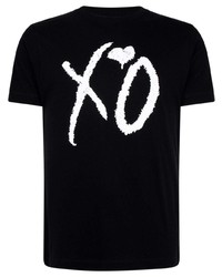 T-shirt girocollo stampata nera e bianca di The Weeknd