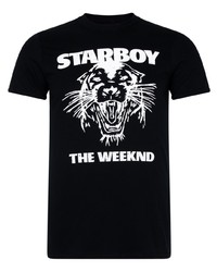 T-shirt girocollo stampata nera e bianca di The Weeknd