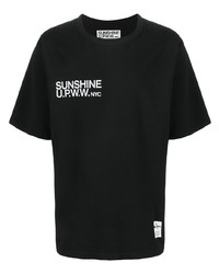 T-shirt girocollo stampata nera e bianca di U.P.W.W.