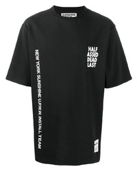 T-shirt girocollo stampata nera e bianca di U.P.W.W.