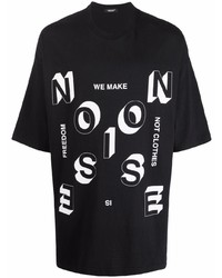 T-shirt girocollo stampata nera e bianca di UNDERCOVE