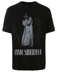 T-shirt girocollo stampata nera e bianca di Undercover