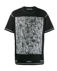 T-shirt girocollo stampata nera e bianca di United Standard