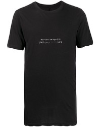 T-shirt girocollo stampata nera e bianca di Unravel Project