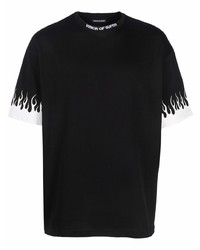 T-shirt girocollo stampata nera e bianca di Vision Of Super