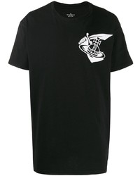 T-shirt girocollo stampata nera e bianca di Vivienne Westwood Anglomania