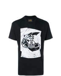 T-shirt girocollo stampata nera e bianca di Vivienne Westwood Anglomania