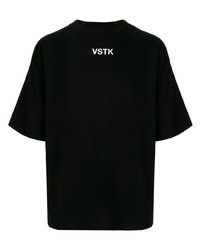 T-shirt girocollo stampata nera e bianca di Vostok CLTH