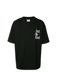 T-shirt girocollo stampata nera e bianca di Wooyoungmi