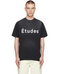 T-shirt girocollo stampata nera e bianca di Études
