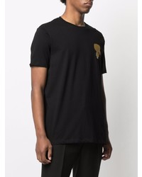 T-shirt girocollo stampata nera e dorata di Karl Lagerfeld