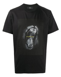 T-shirt girocollo stampata nera di 7 For All Mankind