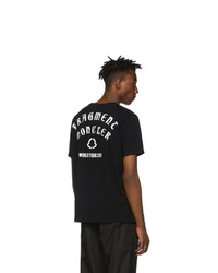 T-shirt girocollo stampata nera di Moncler Genius
