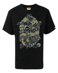 T-shirt girocollo stampata nera di A Bathing Ape