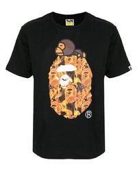 T-shirt girocollo stampata nera di A Bathing Ape