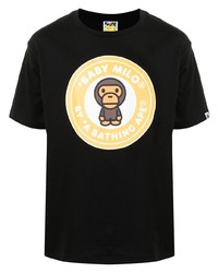 T-shirt girocollo stampata nera di A Bathing Ape